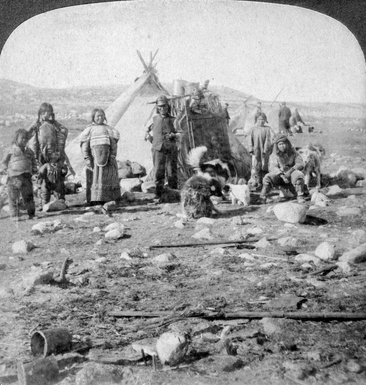 एस्किमोस, नॉर्टन ग्रीनलैंड, 1904। द्वारा अंडरवुड और अंडरवुड