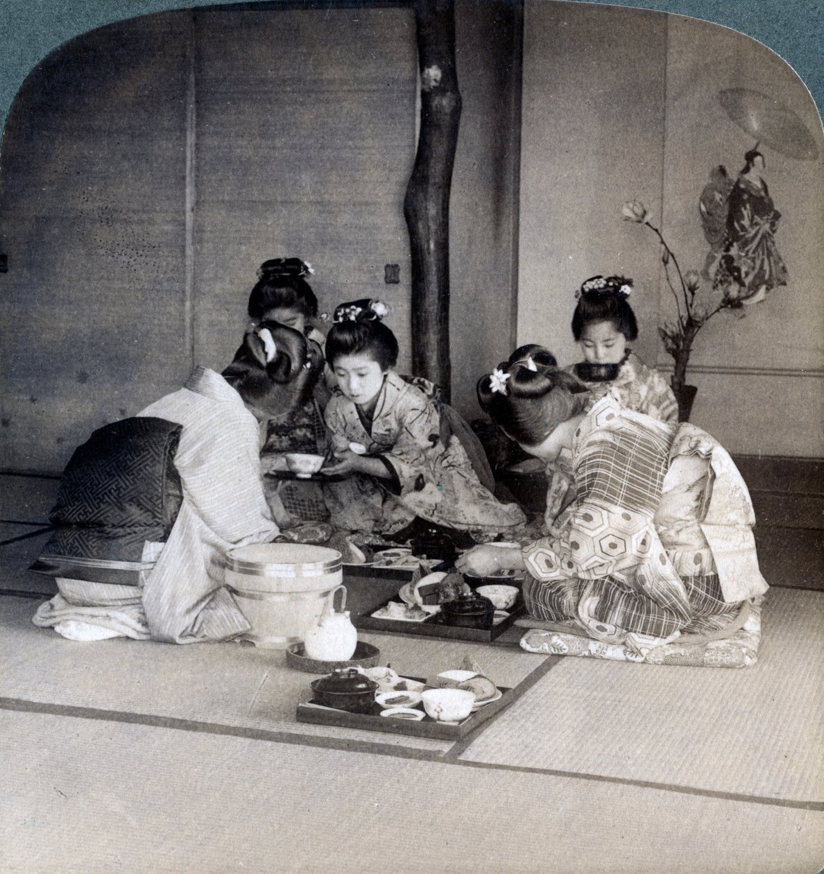 रात्रिभोज में टोक्यो, जापान, 1904 द्वारा अंडरवुड और अंडरवुड