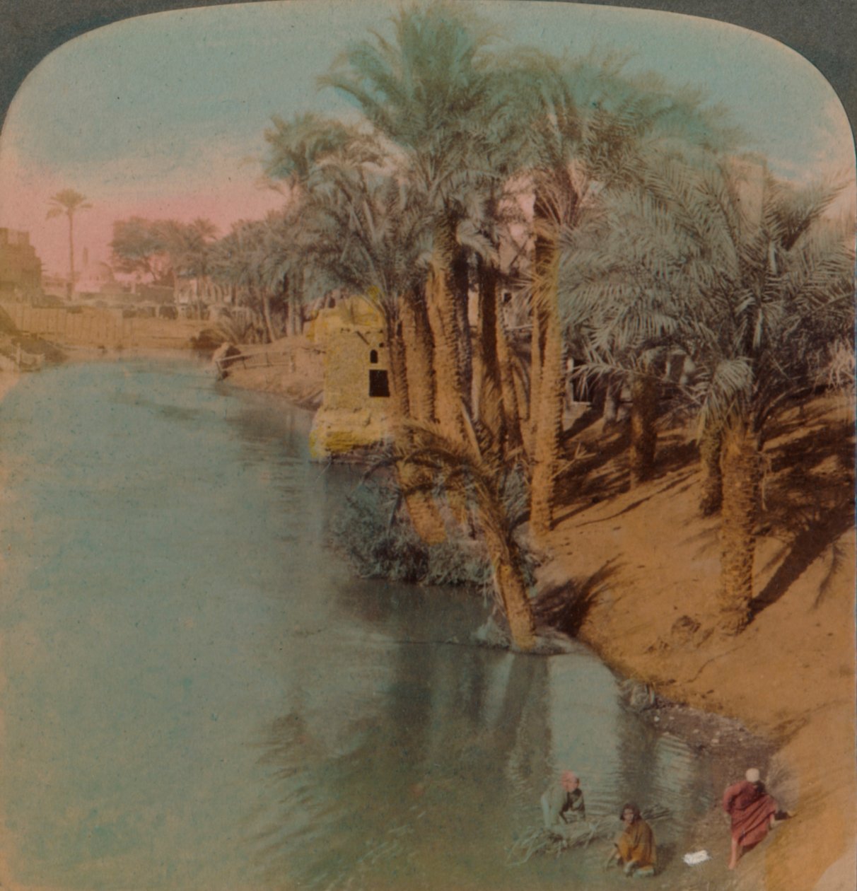 फयूम में, मिस्र के सबसे अमीर ओएसिस बहरीन युसेफ नदी जोसेफ पर नील नदी, 1902 में। कलाकार: एल्मर अंडरवुड, बर्ट एलियास अंडरवुड। द्वारा अंडरवुड और अंडरवुड