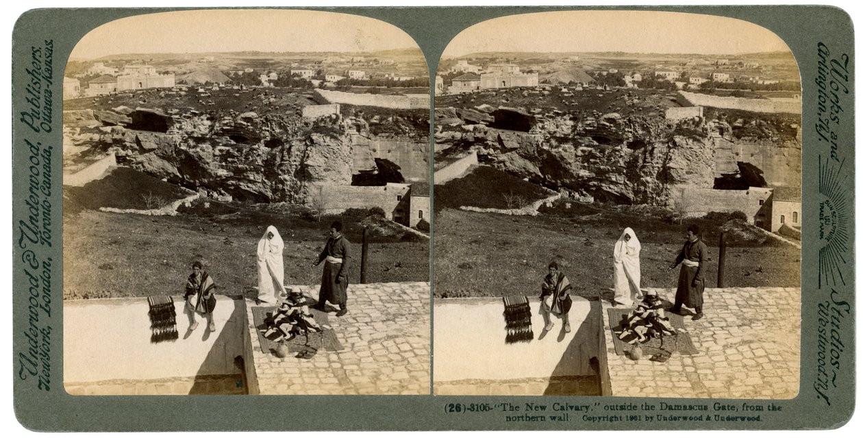 यरुशलम को दमिश्क गेट, फिलिस्तीन, 1901 से देखा गया। द्वारा अंडरवुड और अंडरवुड