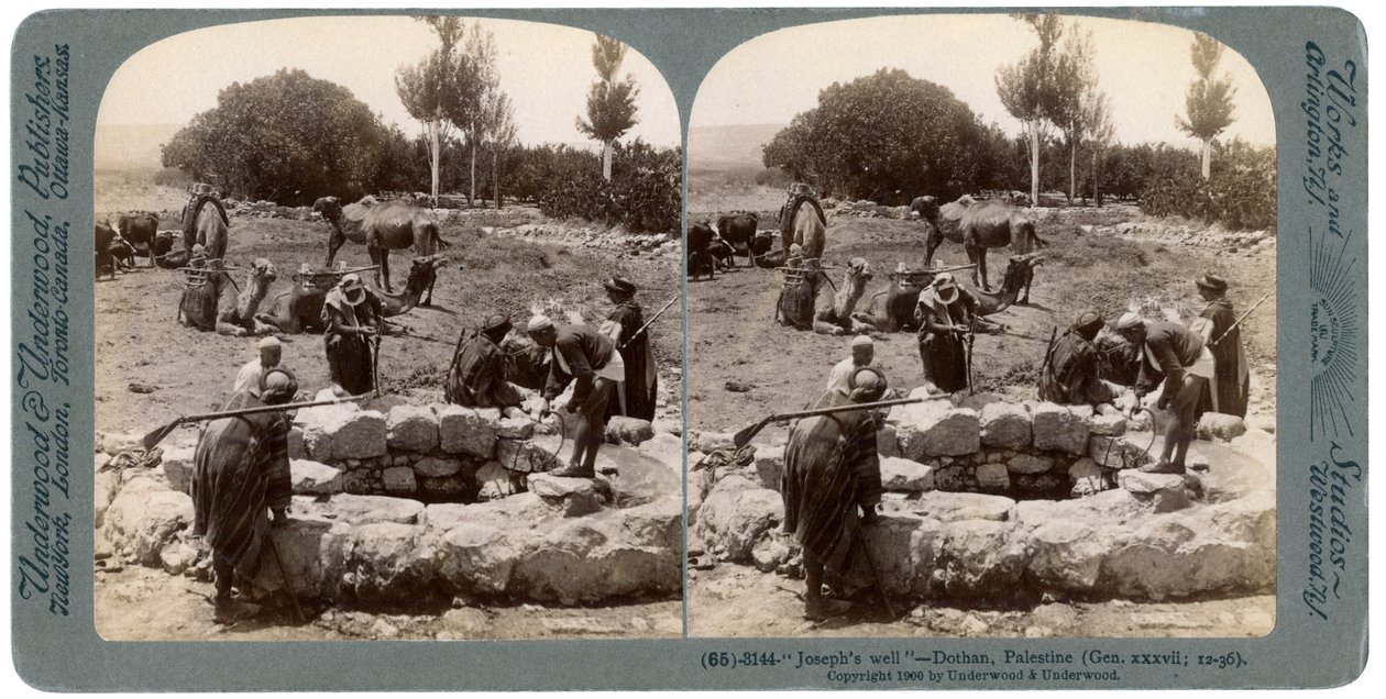 जोसेफ वेल, दोथन, फिलिस्तीन, 1900। द्वारा अंडरवुड और अंडरवुड