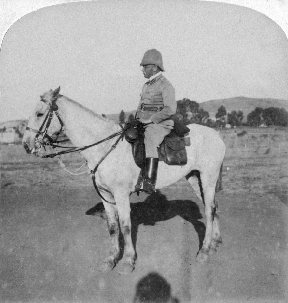 मेजर-जनरल जॉन फ्रेंच, निर्भीक घुड़सवार नेता, प्रिटोरिया, दक्षिण अफ्रीका, बोअर युद्ध, 1901। द्वारा अंडरवुड और अंडरवुड