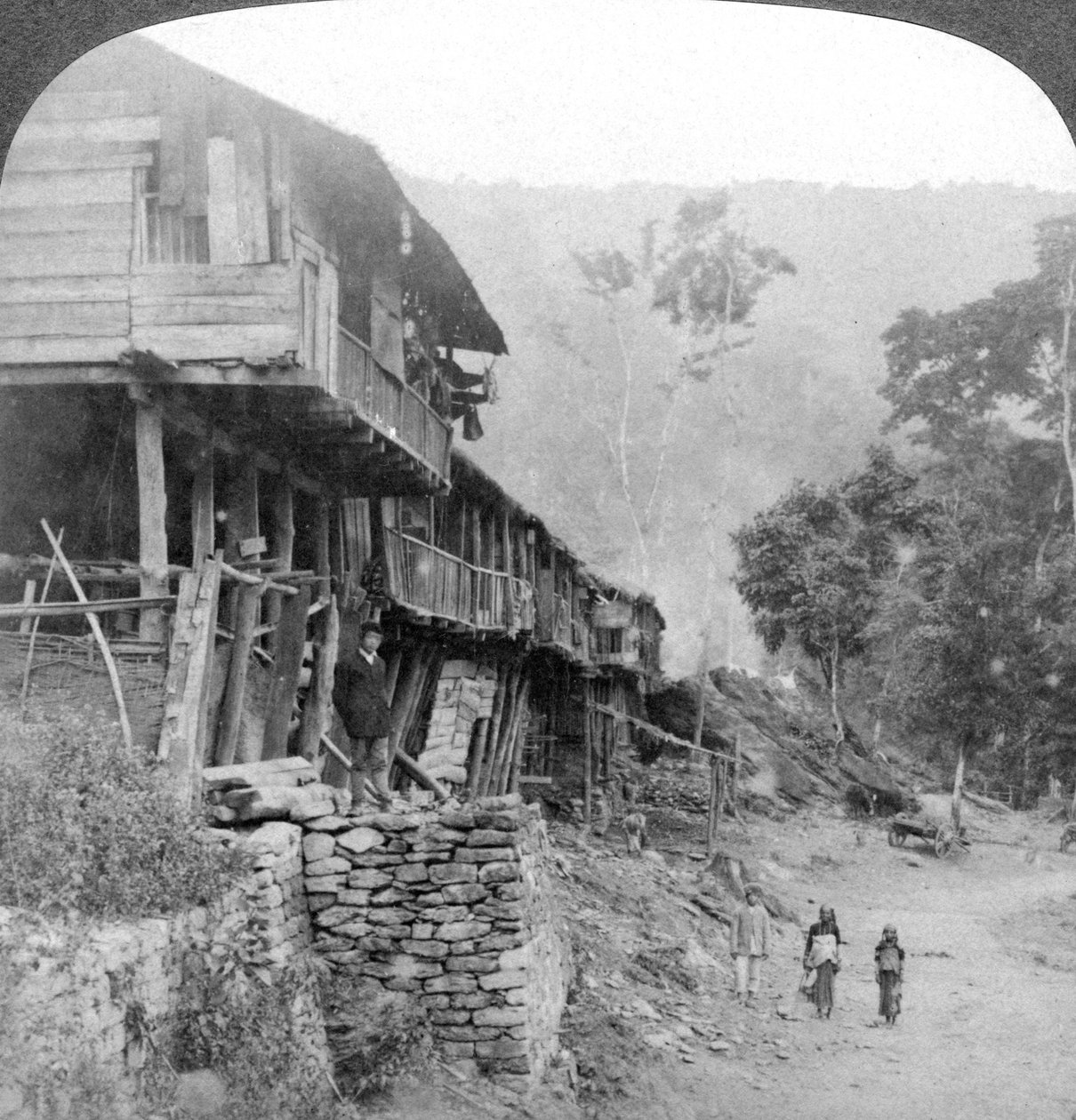 दार्जिलिंग, भारत, 1903 के पास मूल गांव, तीस्ता ब्रिज द्वारा अंडरवुड और अंडरवुड