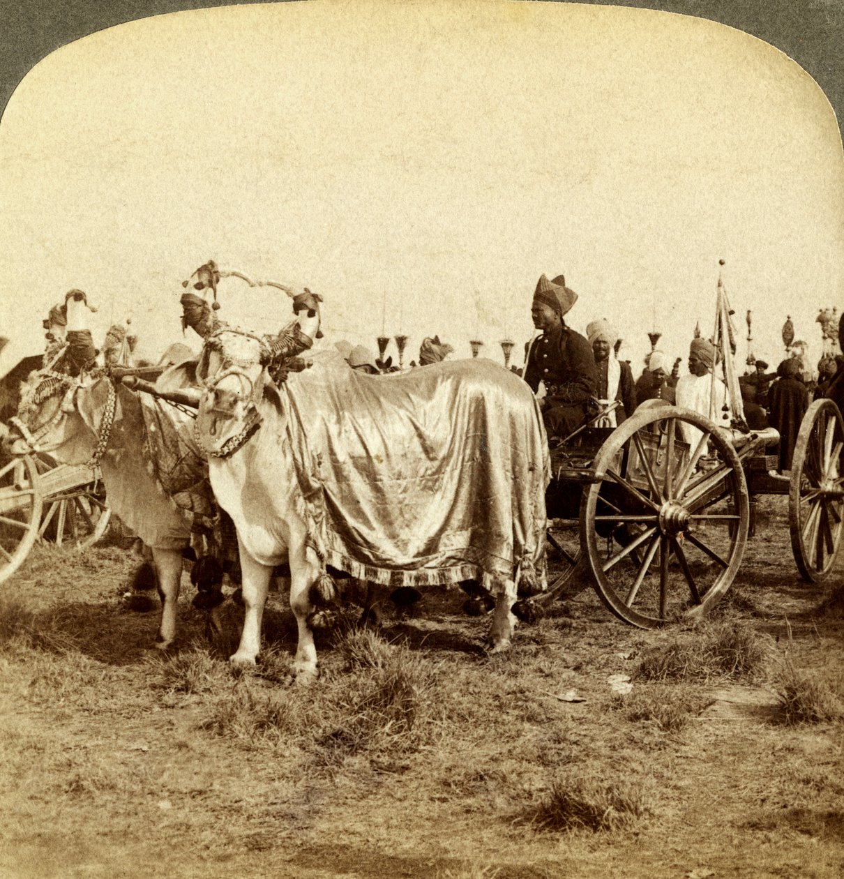बड़ौदा, भारत के महाराजा की रजत तोप। द्वारा अंडरवुड और अंडरवुड