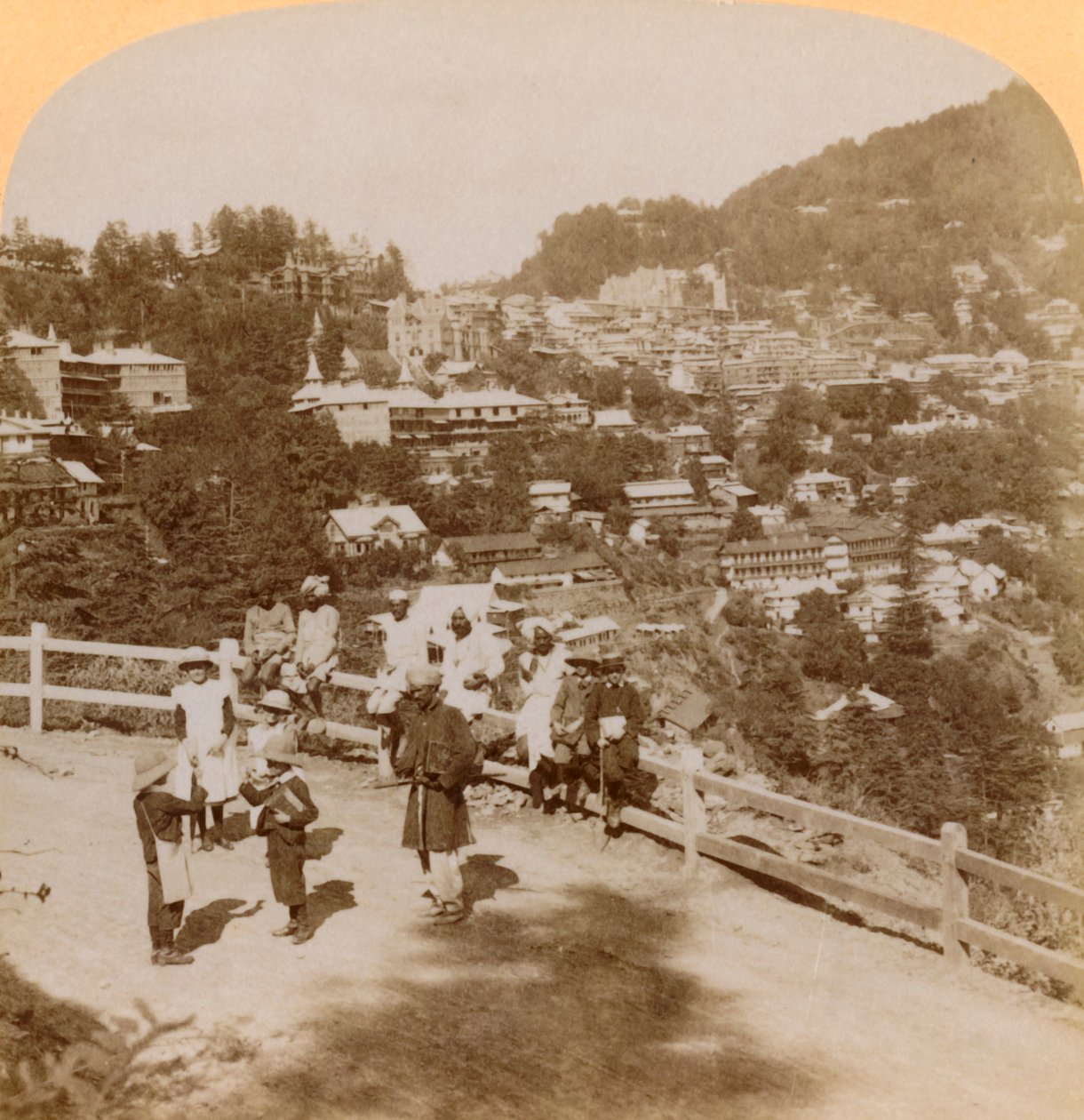 शिमला, सुंदर हिमालय पर्वत स्थल ..., भारत, 1902। द्वारा अंडरवुड और अंडरवुड