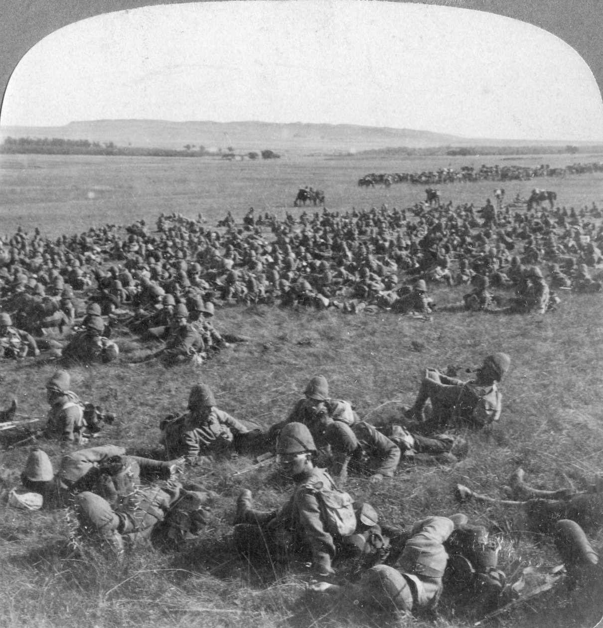 दक्षिण अफ्रीका, बोअर वार, 1901 के ब्लोम्फोनेटिन तक मार्च को आराम करते हुए 9 वां डिवीजन द्वारा अंडरवुड और अंडरवुड