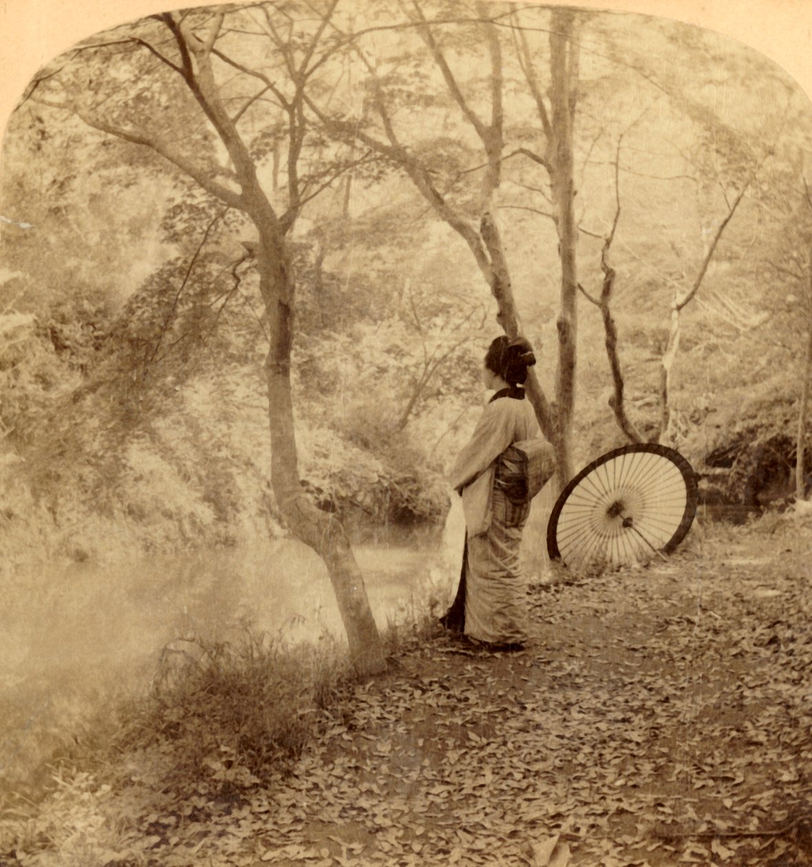जापान में शरद ऋतु के सुनहरे दिन, 1896। द्वारा अंडरवुड और अंडरवुड