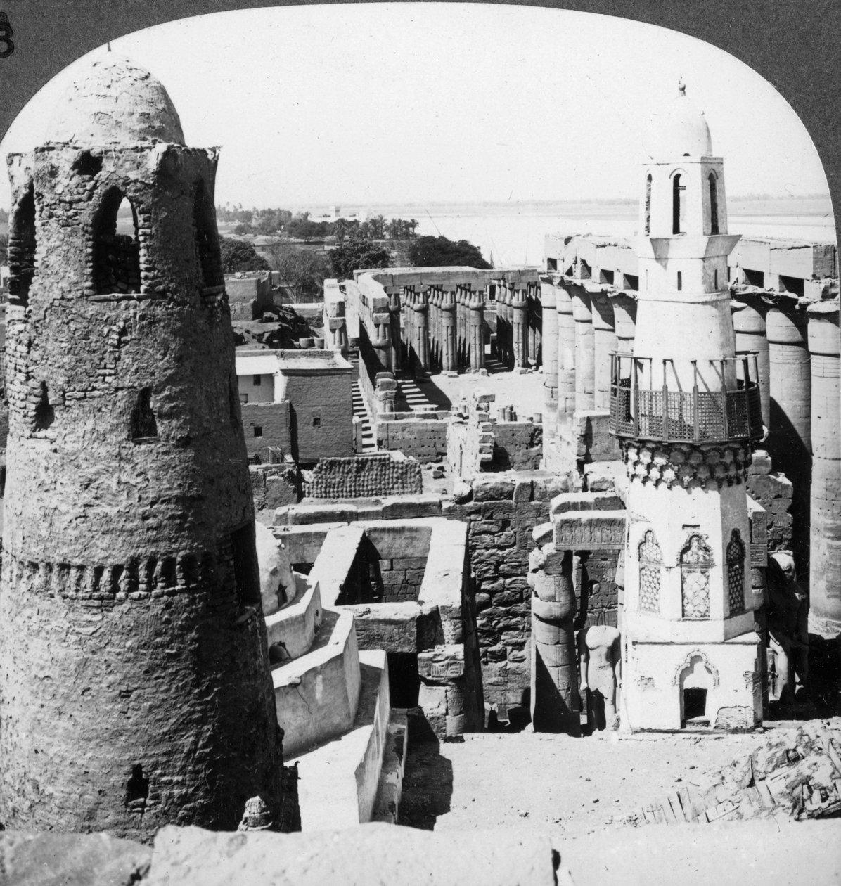 लक्सर, मिस्र का मंदिर, 1905। द्वारा अंडरवुड और अंडरवुड