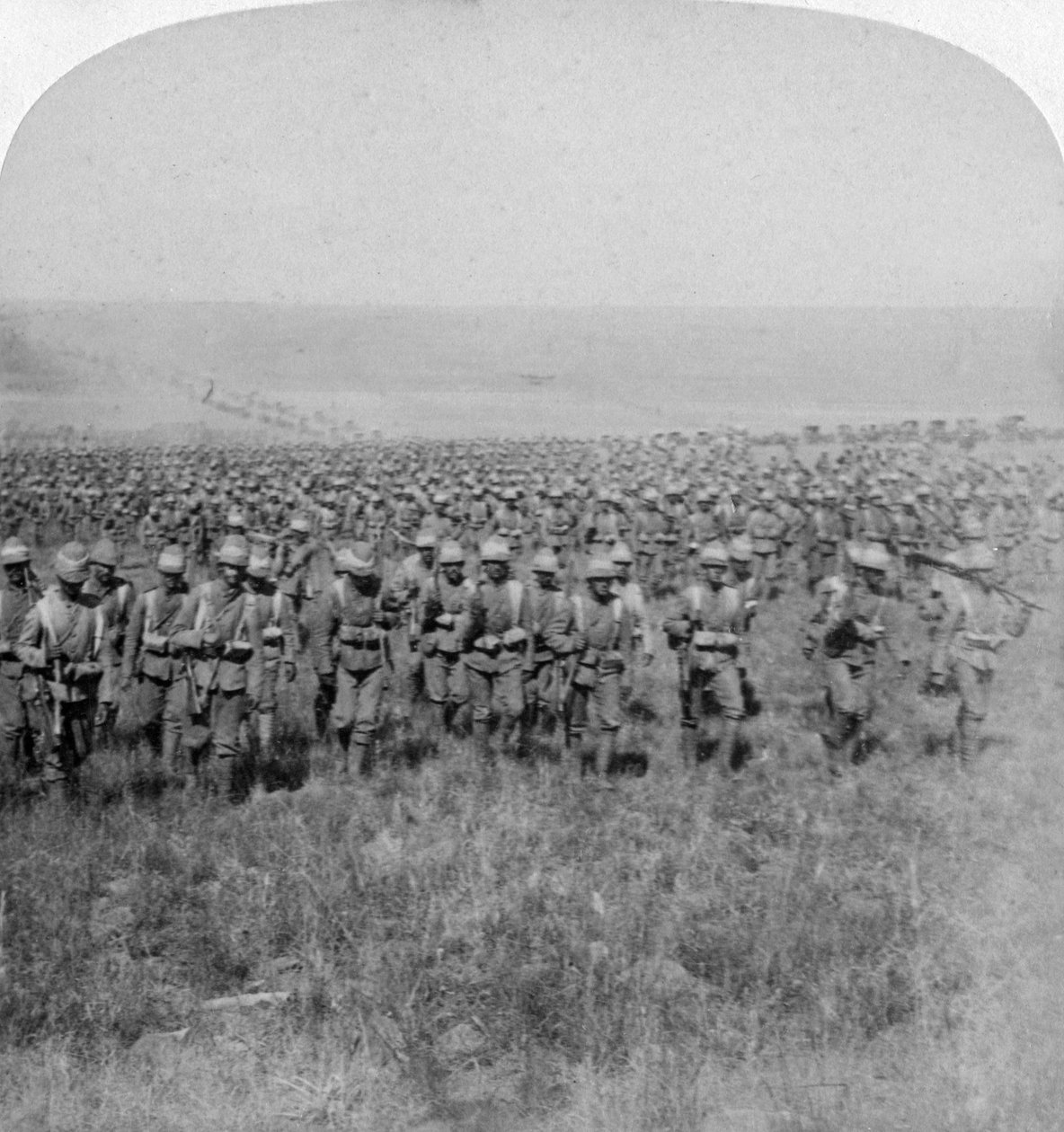 वीरता गार्डस ब्रिगेड ने ब्रैंडफोर्ट, बोअर वार, दक्षिण अफ्रीका, 1901 में मार्च किया द्वारा अंडरवुड और अंडरवुड