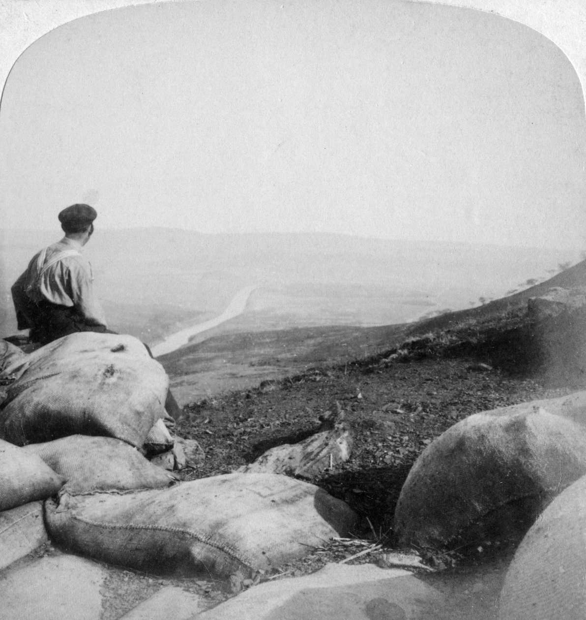 टोगेला नदी और माउंट ऐलिस स्पायन कोप से, दक्षिण अफ्रीका, 1901 द्वारा अंडरवुड और अंडरवुड
