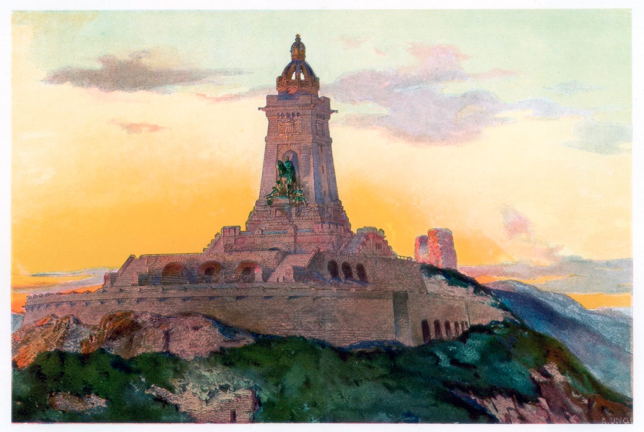 कैसर विल्हेम प्रथम का स्मारक, 1897, 1900 द्वारा अंगर