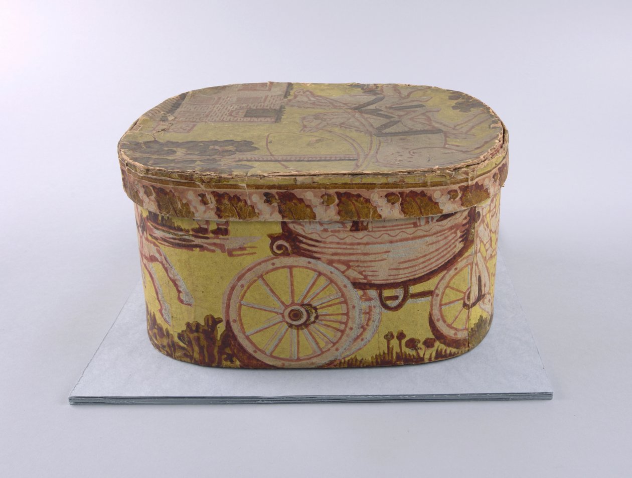 बैंडबॉक्स और ढक्कन (यूएसए), 1830–35 द्वारा अज्ञात