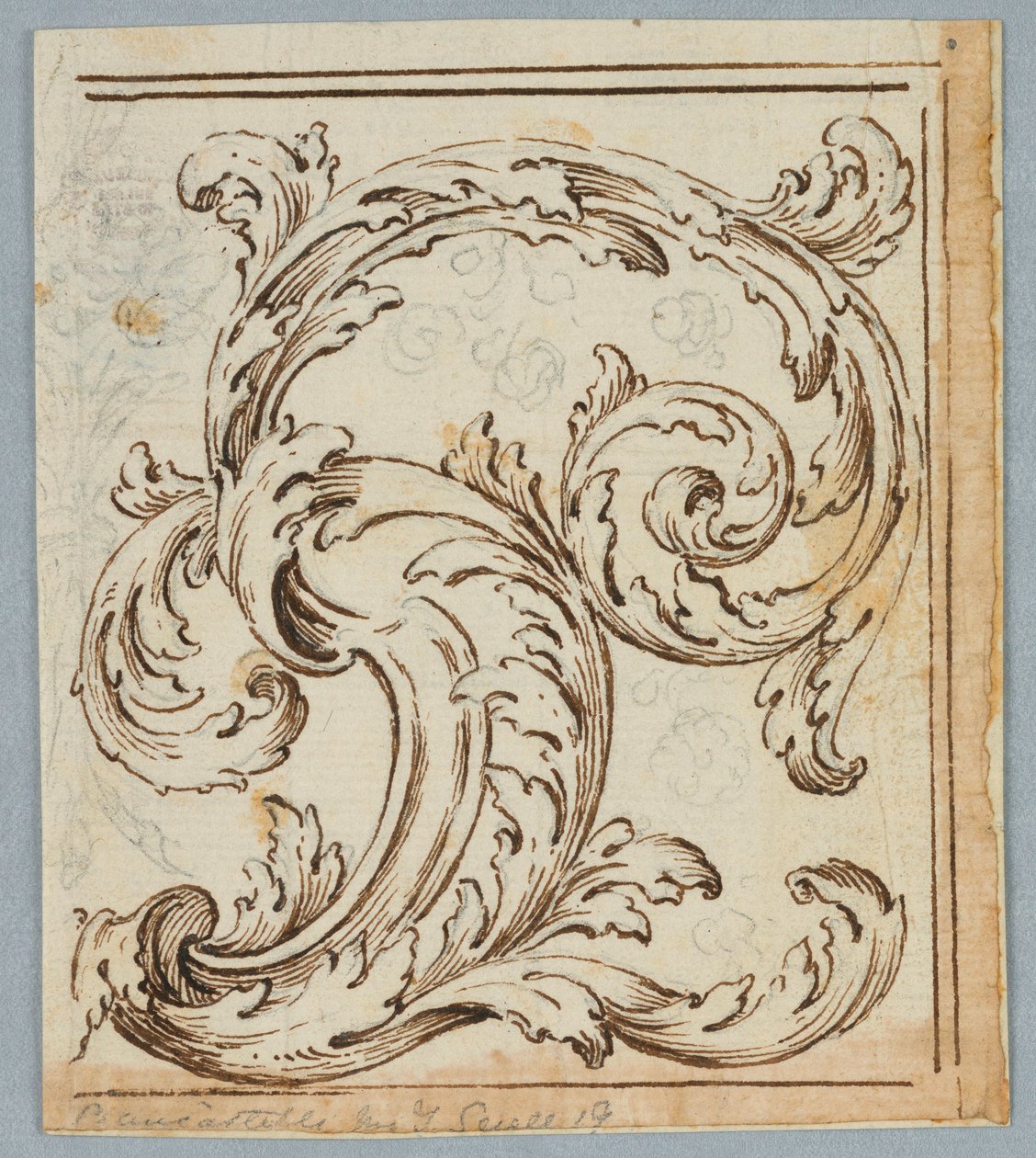 ड्रॉइंग, रिंकू डिजाइन, 1725–1750 द्वारा अज्ञात