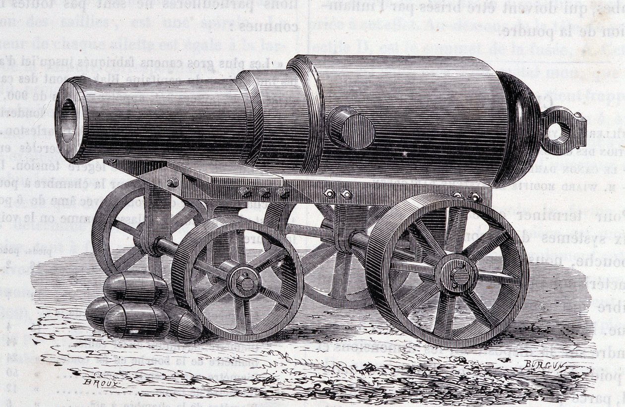 ए ब्लैकली राइफल - लंदन एक्सपो में द ब्लैकली कैनन (1862) द्वारा अज्ञात कलाकार