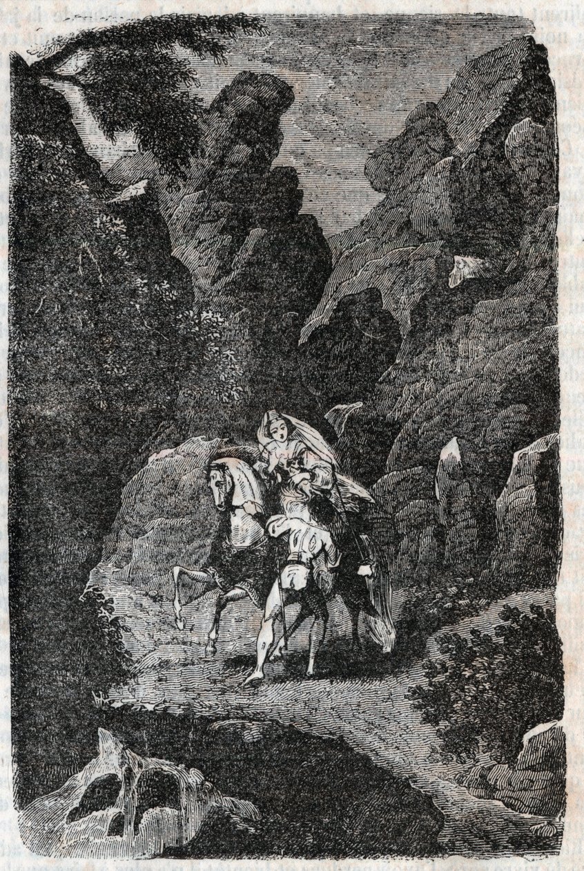 अर्गी ने अपने दूल्हे के आदेश से हमला किया - लुडोविको एरियोस्टो द्वारा "" फ्यूरियस रोलैंड "" (ऑरलैंडो फ्यूरियोसो) (16 वीं शताब्दी) से 1851 की उत्कीर्णन, जिसे एरियोस्टा के रूप में जाना जाता है - काउंट ऑफ ट्रेसन द्वारा इतालवी से अनुवादित स द्वारा अज्ञात कलाकार