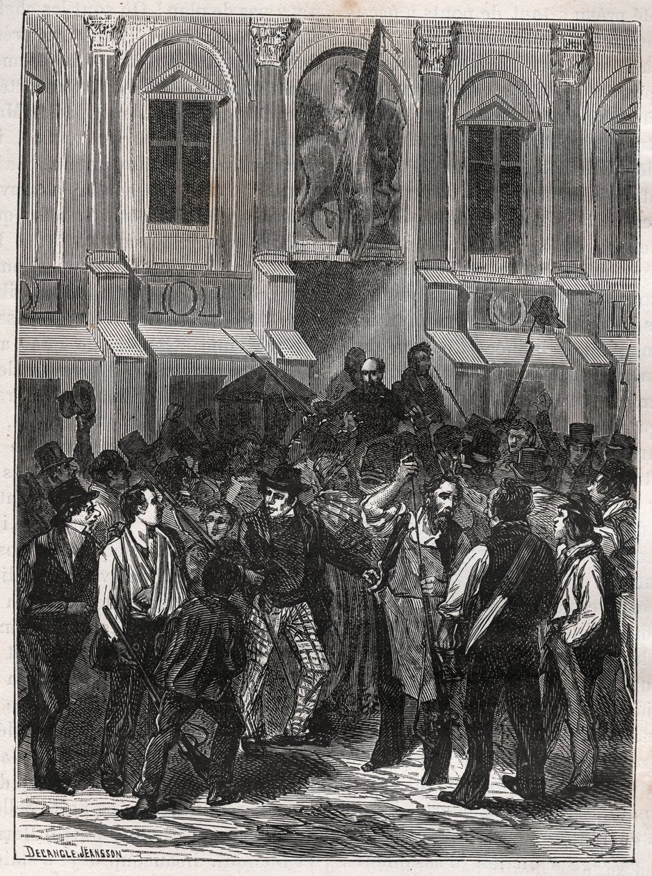 12 मई 1839 को गिरफ्तारी से पहले आर्मंड बार्ब्स, फ्रांसीसी क्रांतिकारी (1809-1870) - "हिस्टोइरे डी डिक्स उत्तर: 1830-1840" "लुई-ब्लैंक (1811-1882) में 1882 की उत्कीर्णन द्वारा अज्ञात कलाकार