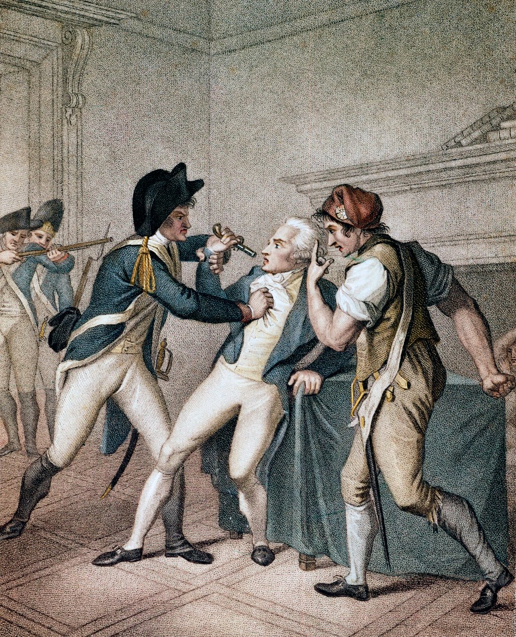 27/07/1794 को मैक्सिमिलियन रोबेस्पिएरे की गिरफ्तारी - रोबेस्पिएरे की आशंका - रोबेस्पियर की गिरफ्तारी द्वारा अज्ञात कलाकार
