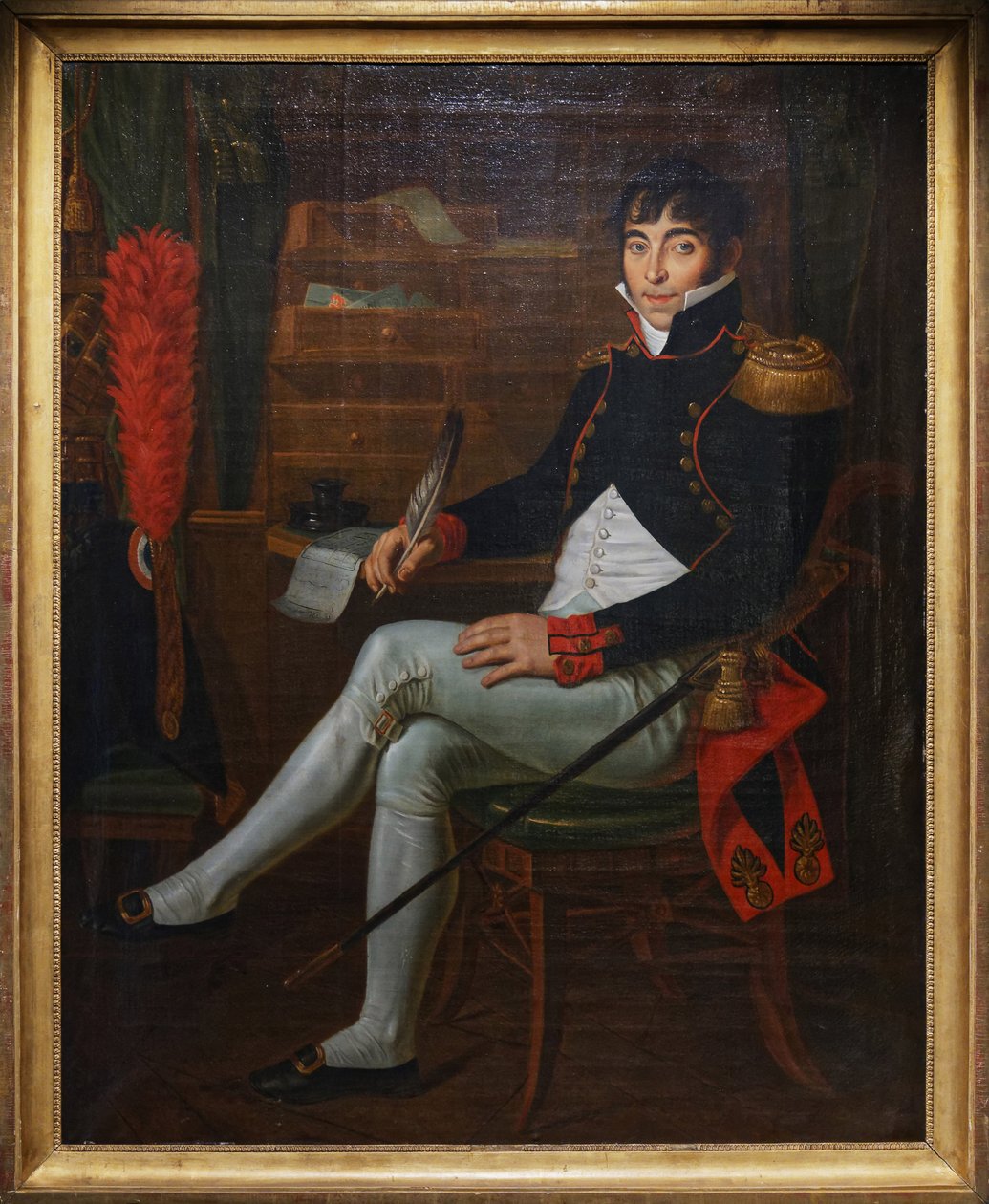 साम्राज्य के तहत आर्टिलरी ऑफिसर, c.1804-15 (कैनवास पर तेल) द्वारा अज्ञात कलाकार