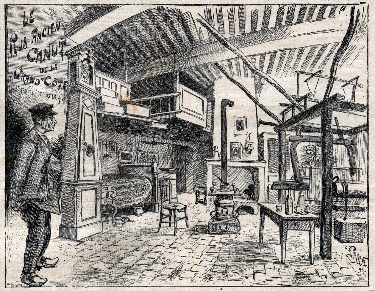 एटेलियर डी कैनट ए ल्योन - 1814 के बाद से ग्रैंड कोटे का सबसे पुराना कैनट 1895 के "ले प्रोग्रेस इलस्ट्रियस" में उत्कीर्णन द्वारा अज्ञात कलाकार