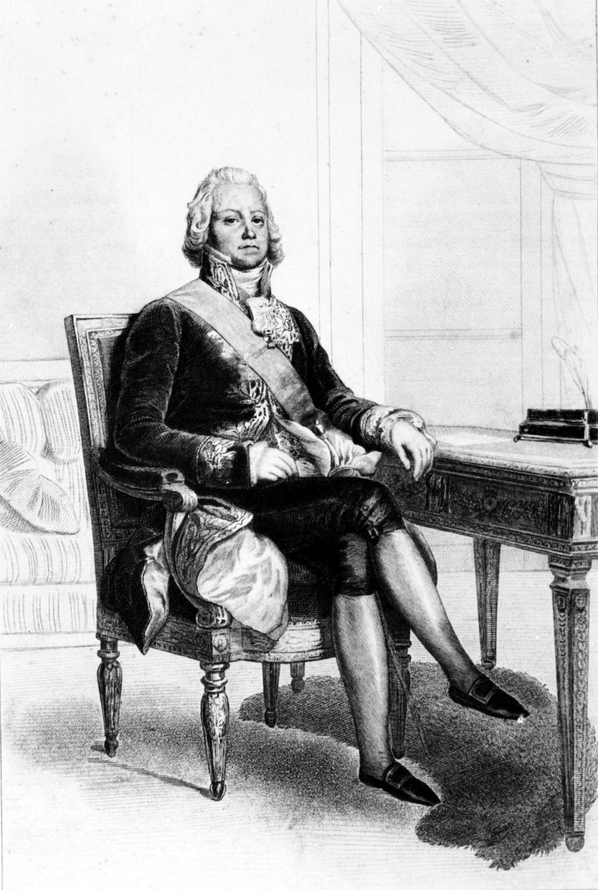 चार्ल्स मौरिस डी तल्लेरैंड पेरिगॉर्ड (1754-1838), फ्रांसीसी राजनीतिज्ञ। 19वीं सदी की नक्काशी। द्वारा अज्ञात कलाकार