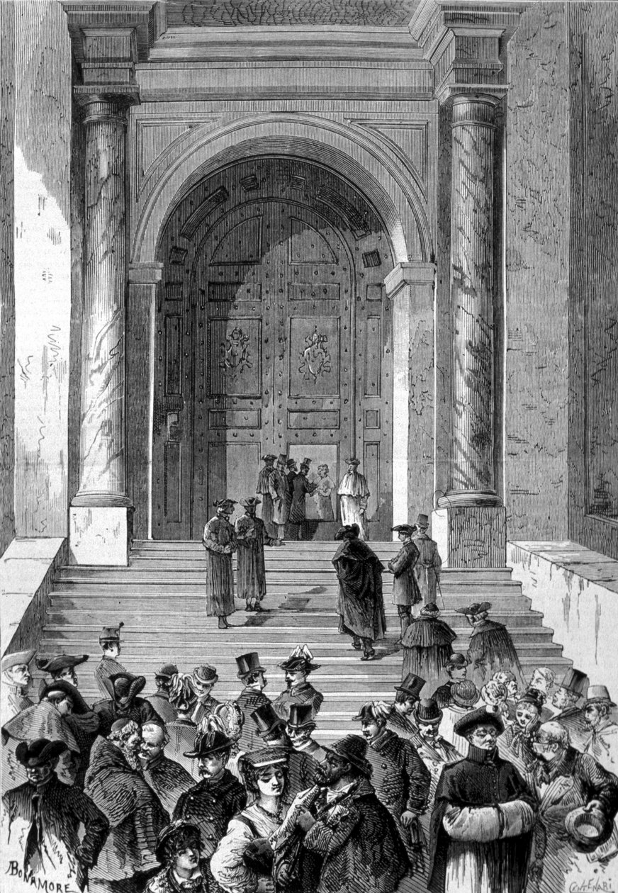 कॉन्क्लेव जिसमें पोप लियोन XIII। 1878 चुने गए। द्वारा अज्ञात कलाकार