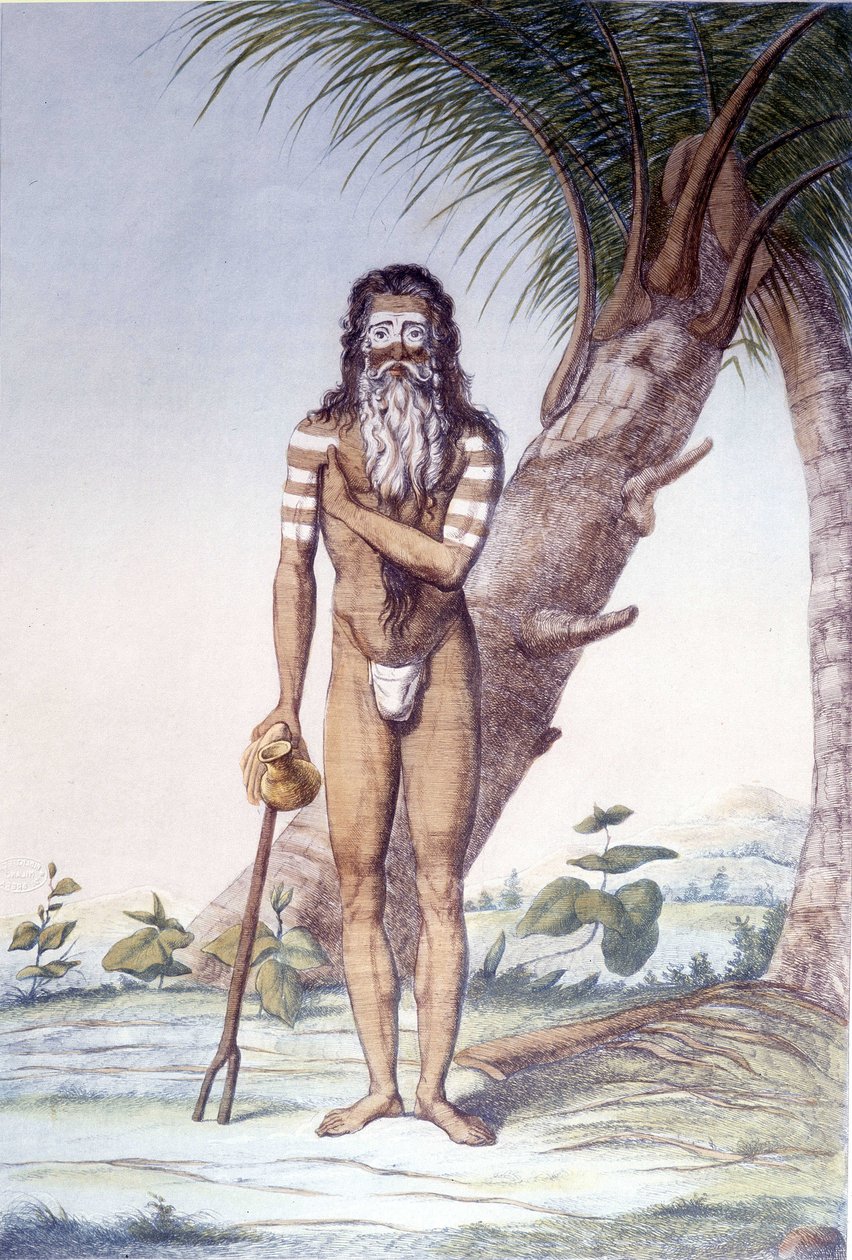 संस्कृति, सभ्यता और भारतीय समाज: एक फकीर का चित्र (फकीर), भारत। द्वारा अज्ञात कलाकार