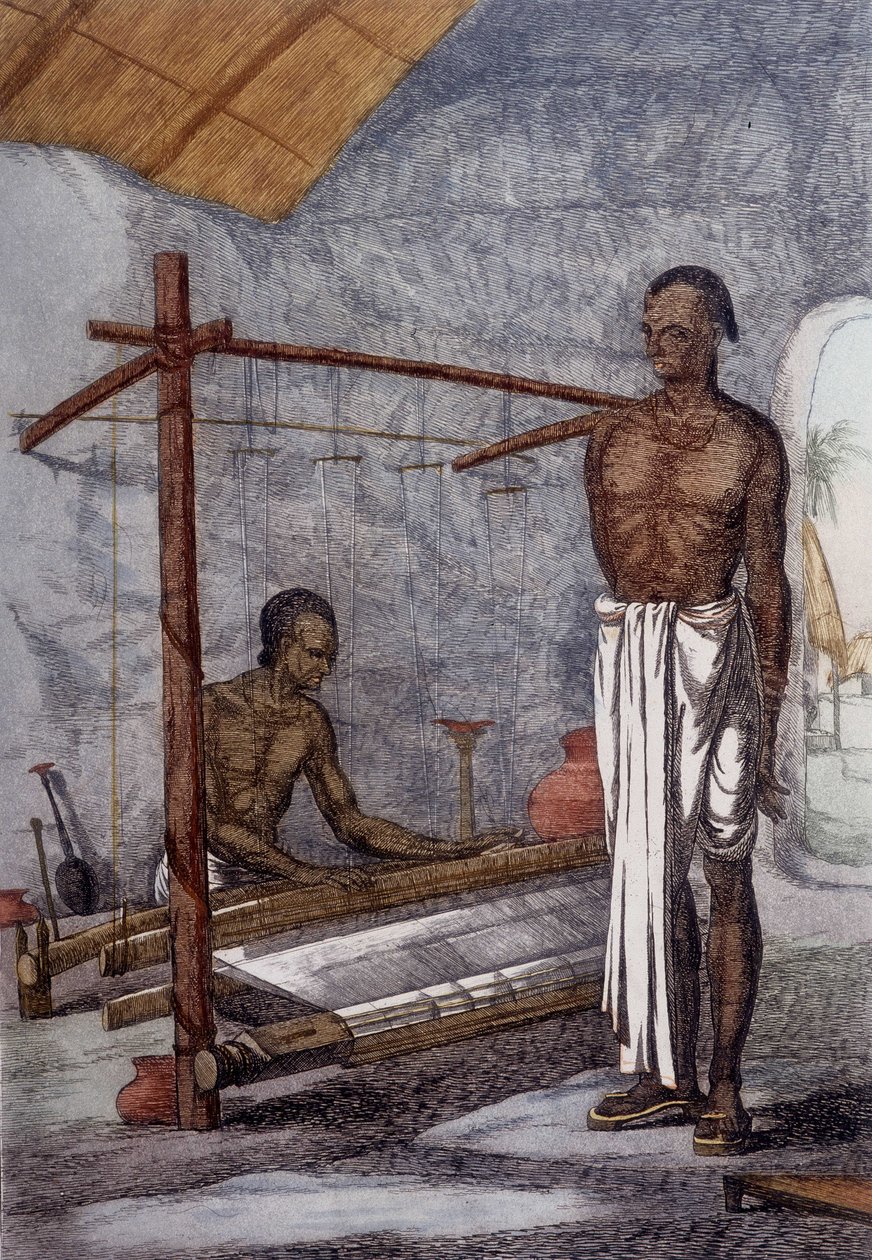 संस्कृति, सभ्यता और भारतीय समाज: भारत में बुनकर। द्वारा अज्ञात कलाकार