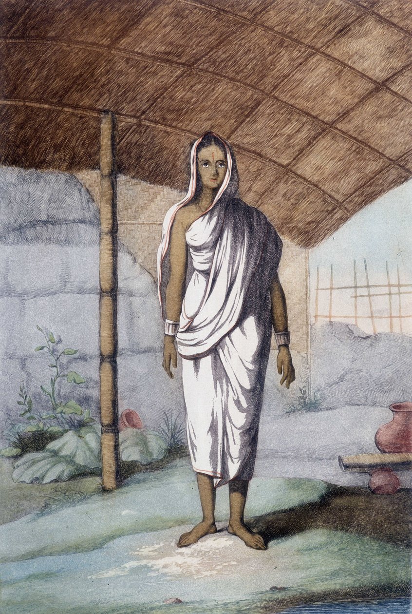 संस्कृति, सभ्यता और भारतीय समाज: निचली जाति की महिला। द्वारा अज्ञात कलाकार