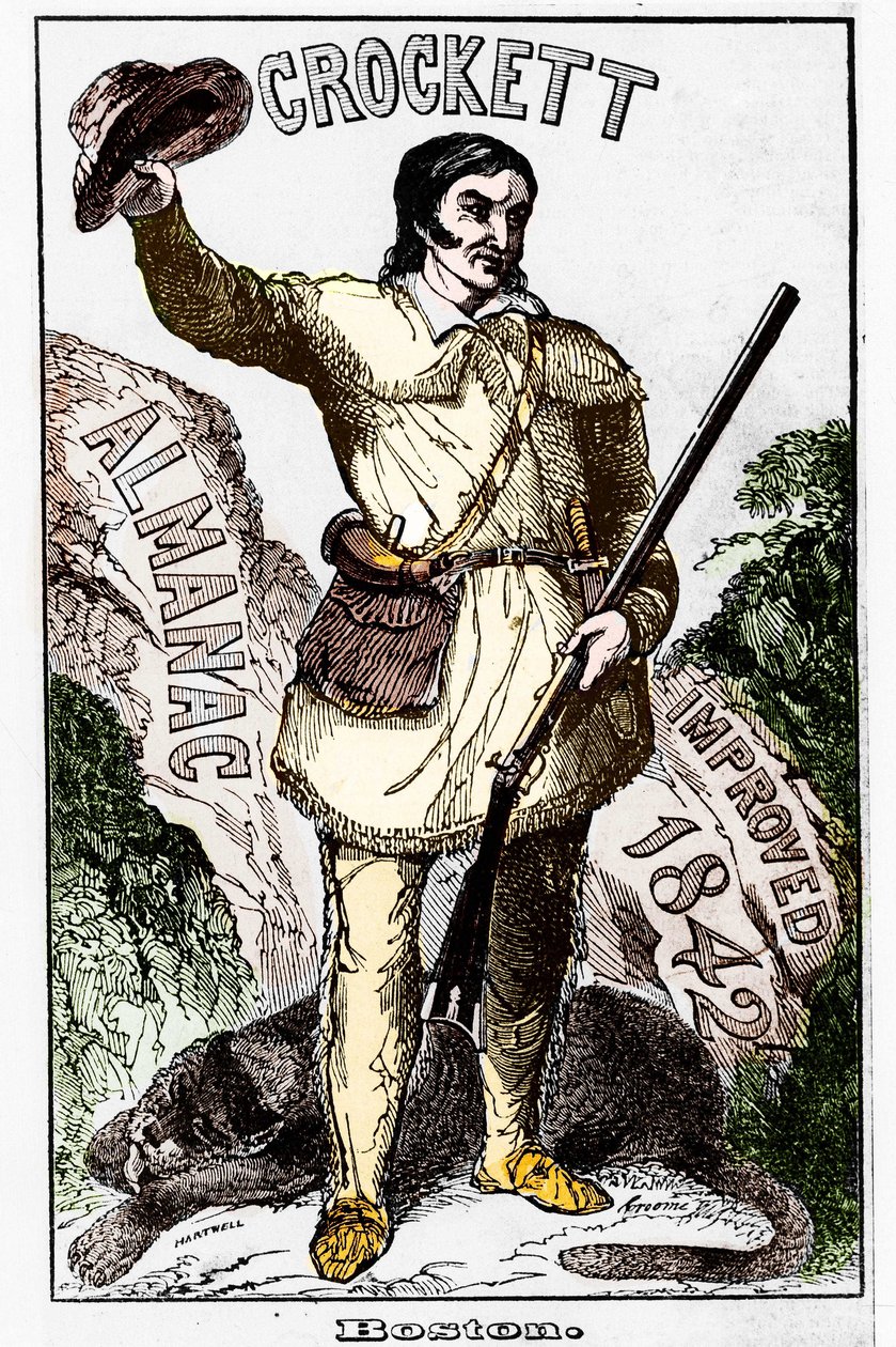 डेविड क्रॉकेट (1786-1836), अमेरिकी अग्रणी - पंचांग द्वारा अज्ञात कलाकार