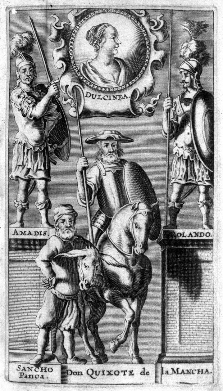 Cervantes द्वारा डॉन क्विक्सोट। एम्बरेस के संस्करण का अग्रभाग Front द्वारा अज्ञात कलाकार