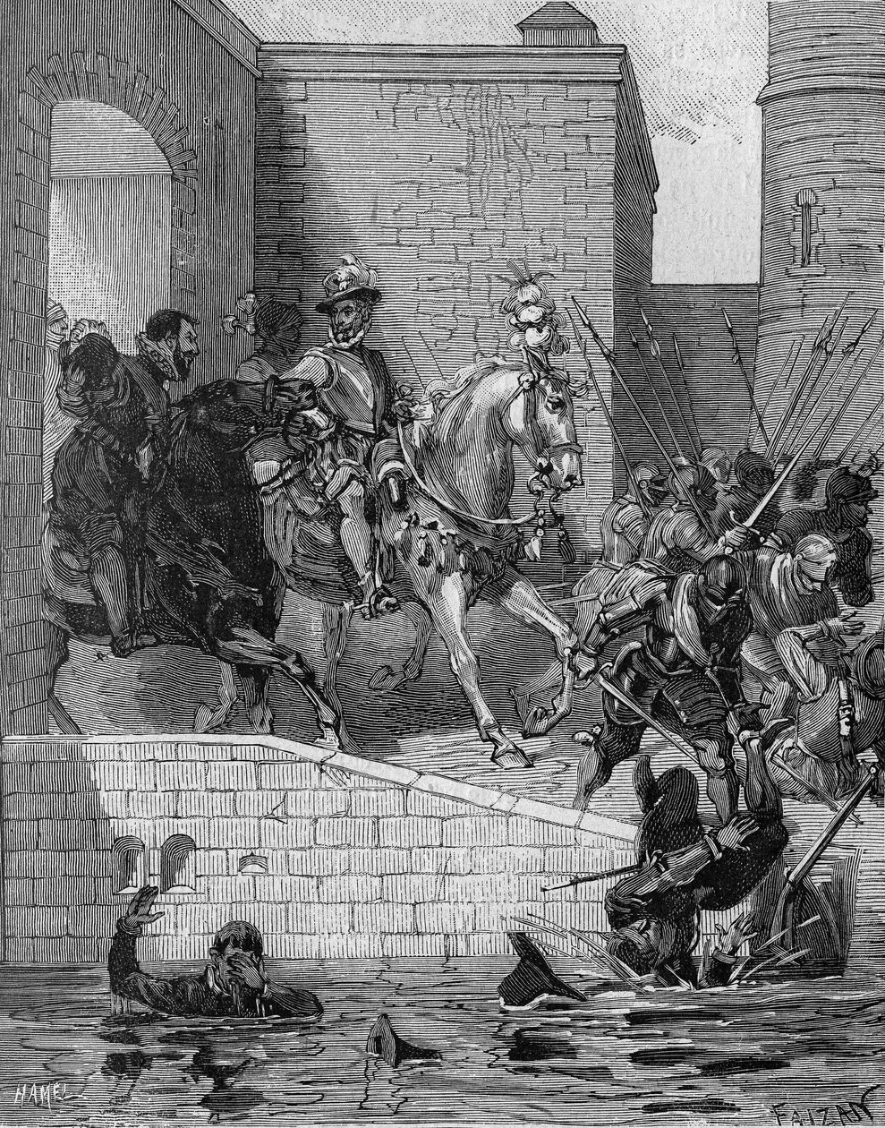 एंट्रे ऑफ हेनरी IV (1553-1610), फ्रांस के राजा, पेरिस में, 22 मार्च द्वारा अज्ञात कलाकार