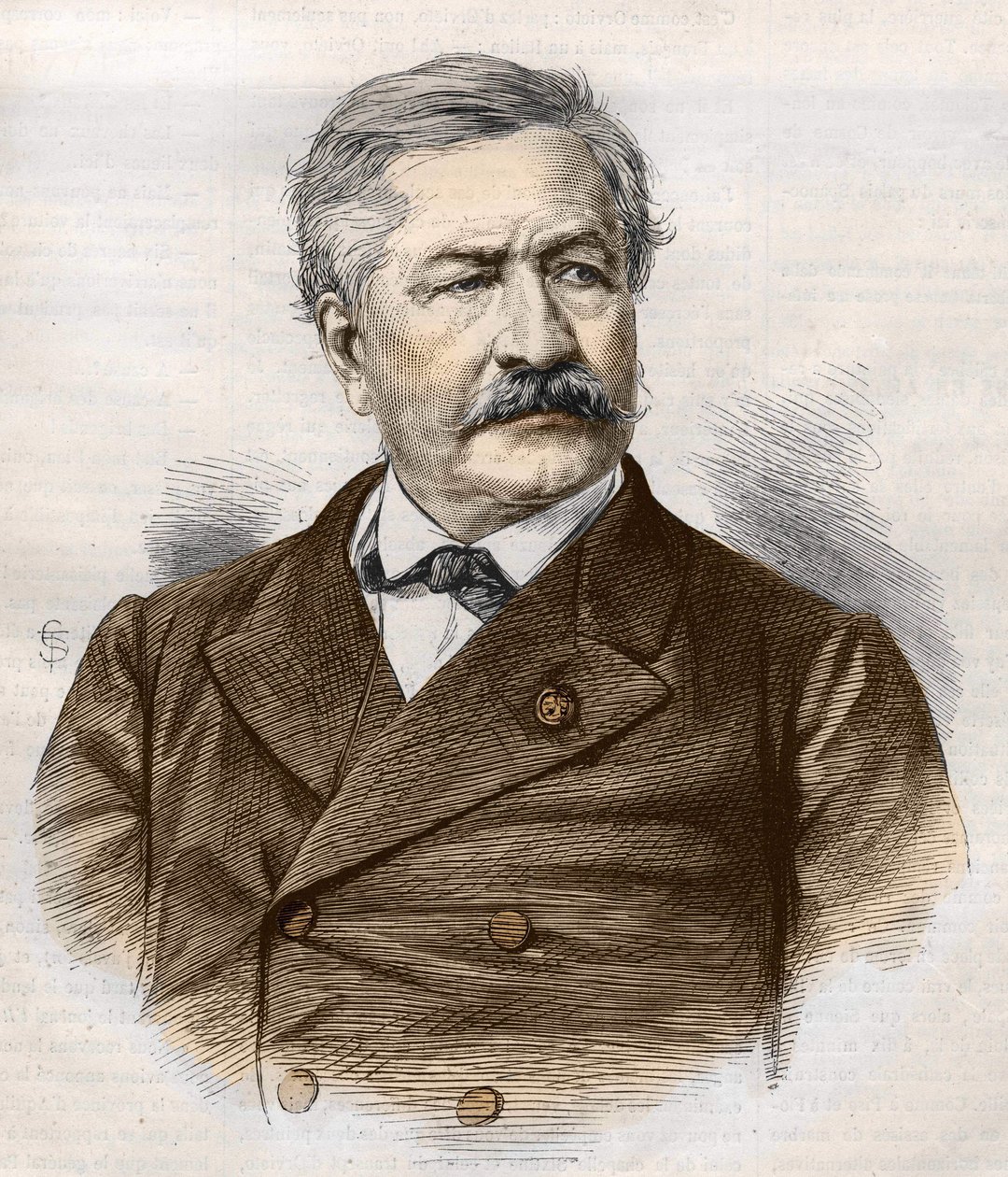 फर्डिनेंड डी लेसेप्स (1805 - 1894), उत्कीर्णन, बियानचेट्टी संग्रह द्वारा अज्ञात कलाकार
