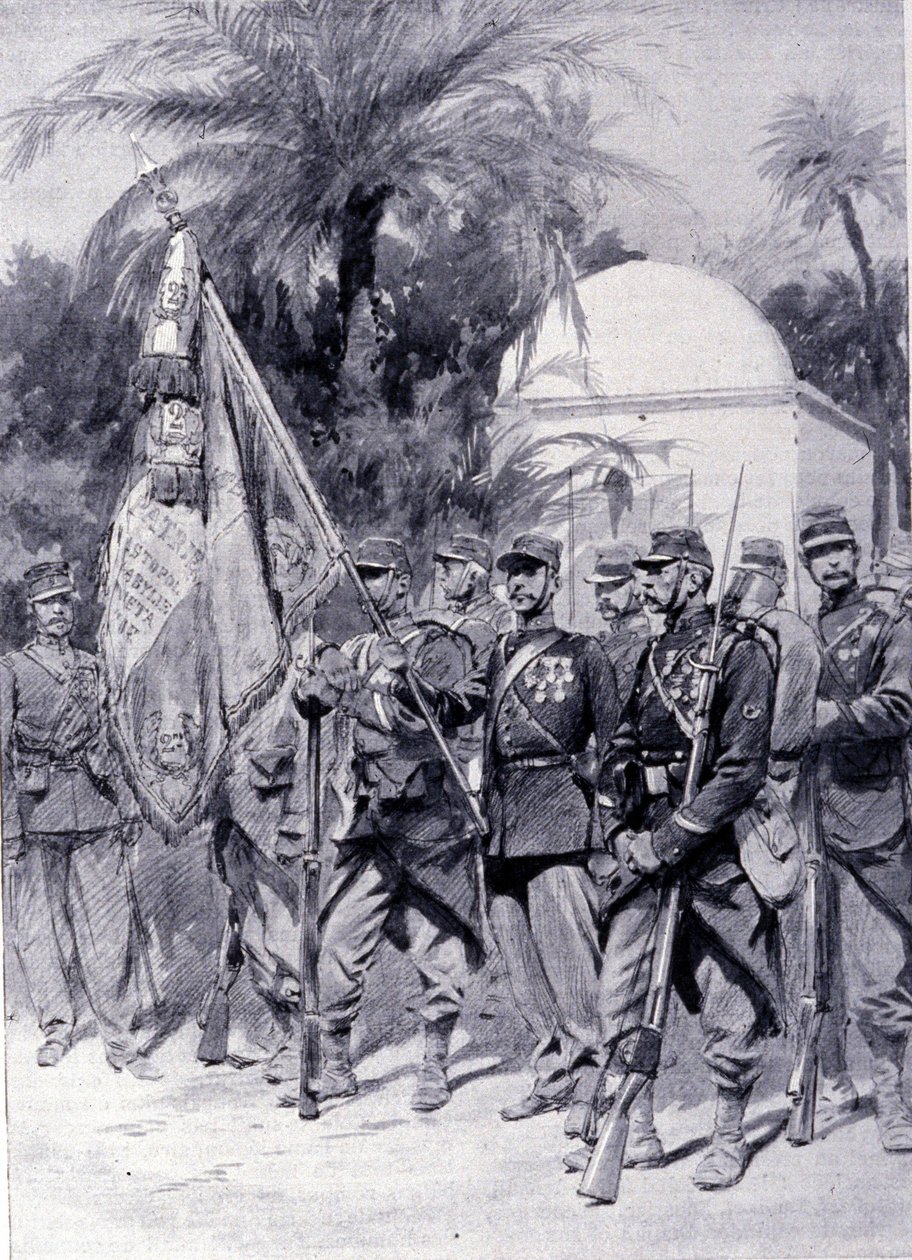 वर्दी में विदेशी सेना के जवान। 1878. द्वारा अज्ञात कलाकार