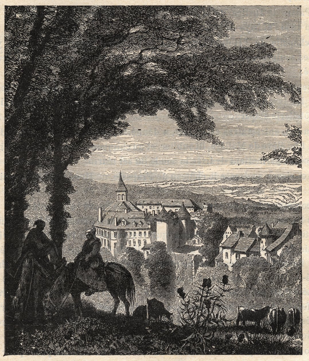 Gargilesse-Dampierre (Gargilesse Dampierre) - इंद्रे - फ्रांस - "" PATRIE "में उत्कीर्णन - LUCIEN HUARD द्वारा 6 खंडों में विवरण PECTURESSE DE LA फ्रांस - 19 वीं शताब्दी का अंत द्वारा अज्ञात कलाकार