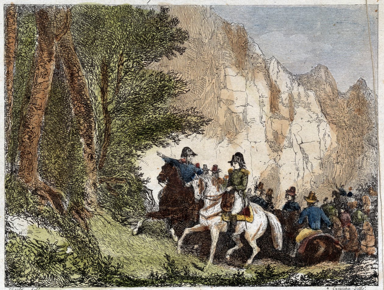 जनरल बोनापार्ट (नेपोलियन I) और पास्कल (पास्केल) पाओली (1725 - 1807), कोर्सीकन देशभक्त। 19वीं सदी की नक्काशी द्वारा अज्ञात कलाकार