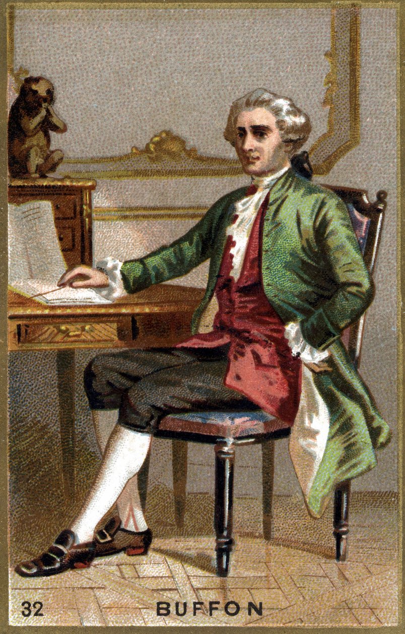 जॉर्जेस लुई लेक्लेर, काउंट ऑफ बफन (1707 - 1788)। 19वीं सदी की क्रोमोलिथोग्राफी। द्वारा अज्ञात कलाकार
