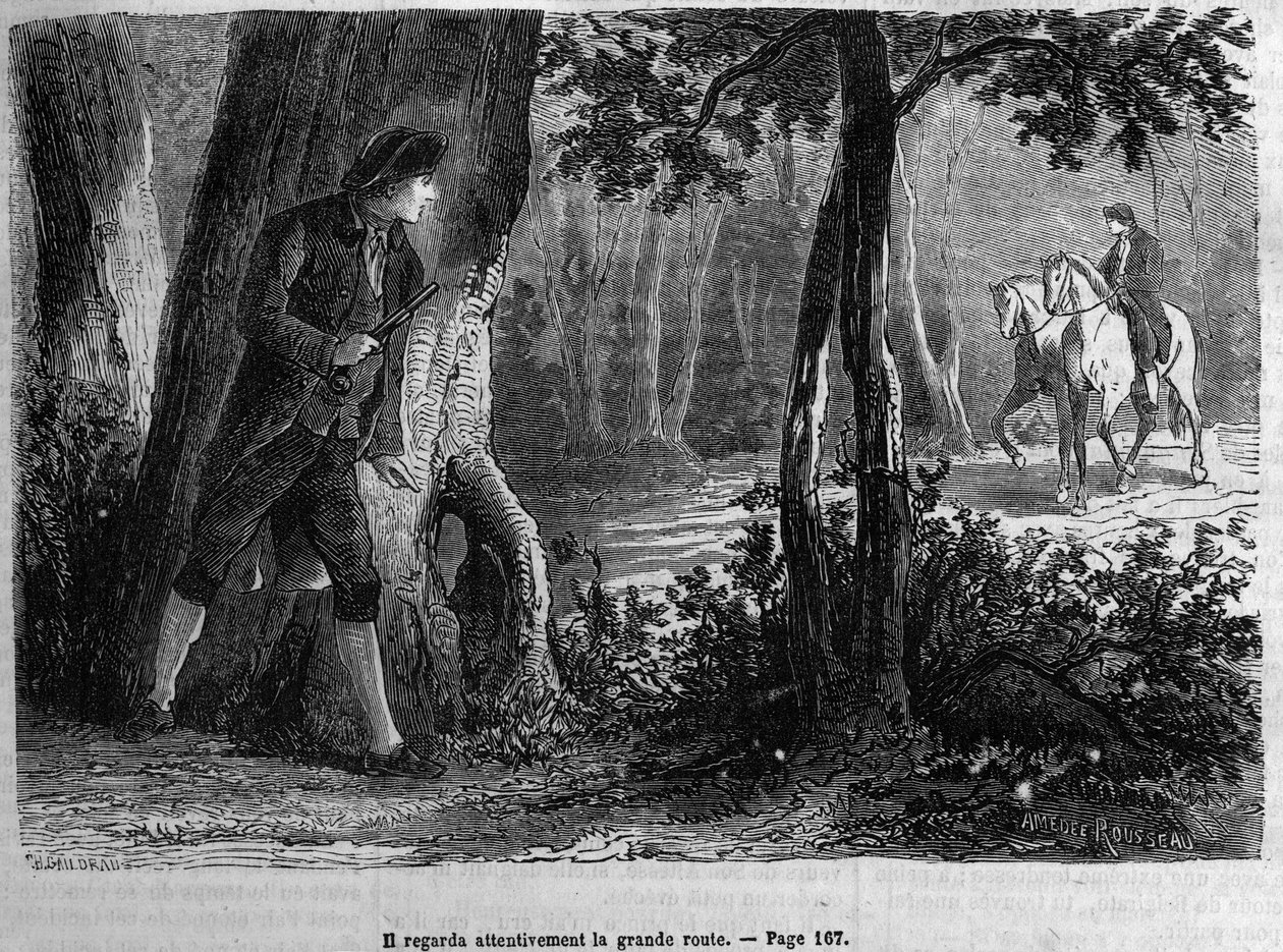 1872 से 'ले डायरी डू डिमांचे' में स्टेंडल द्वारा 'ला चार्टरेस डी पर्मा' के लिए चित्रण। द्वारा अज्ञात कलाकार