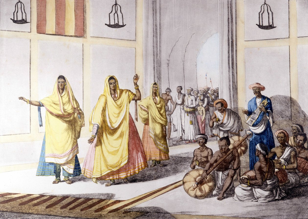 भारतीय संस्कृति और सभ्यता: नर्तक और पारंपरिक संगीत, भारत। द्वारा अज्ञात कलाकार