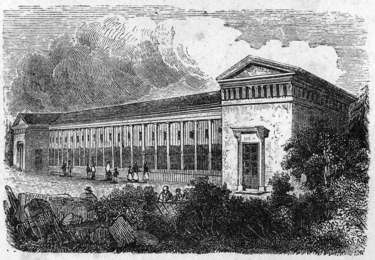 1861 में पेरिस में जार्डिन डेस प्लांट्स: कार्नासियर जानवरों की लॉज। द्वारा अज्ञात कलाकार