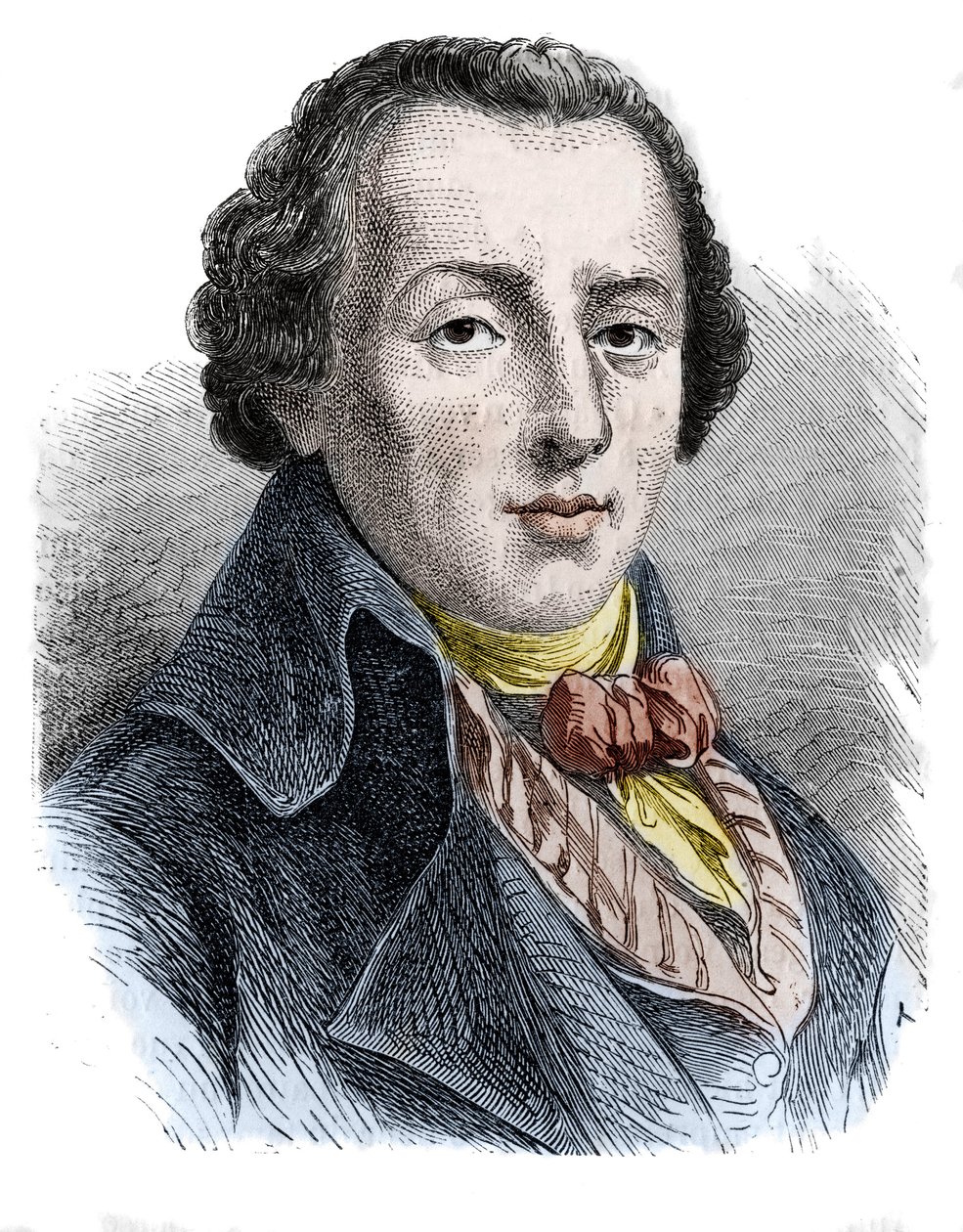 जीन-एंटोनी (जीन एंटोनी) राउचर (1745-1794), फ्रांसीसी कवि। द्वारा अज्ञात कलाकार