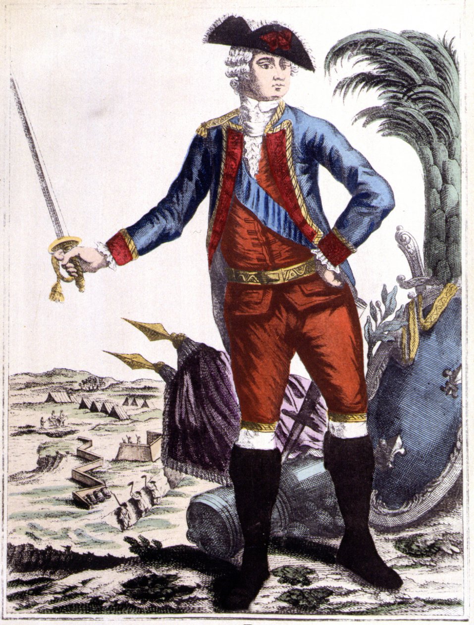 जीन-बैप्टिस्ट डोनाटियन डी विमूर, काउंट ऑफ़ रोचम्बेउ (1725 - 1807), किंग्स आर्मीज़ के लेफ्टिनेंट जनरल, अमेरिका में फ्रांसीसी आर्मी के कमांडर द्वारा अज्ञात कलाकार