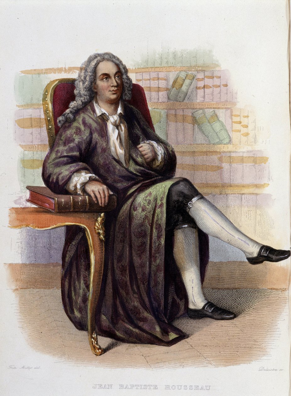 जीन बैप्टिस्ट (जीन-बैप्टिस्ट) रूसो (1670-1741), फ्रांसीसी कवि - "" ले प्लूटार्क फ़्रैंकैस "", एड। मेनेचेट में द्वारा अज्ञात कलाकार
