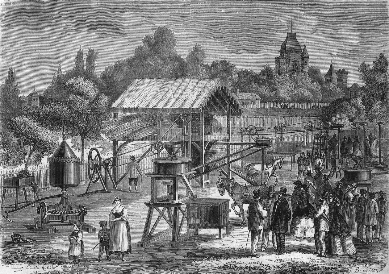 1865 में एबिली (इंद्रे एट लॉयर) में बिल्डर मिस्टर जोसेफ पिनेट जूनियर द्वारा लेस मशीन्स एग्रीकोल। द्वारा अज्ञात कलाकार