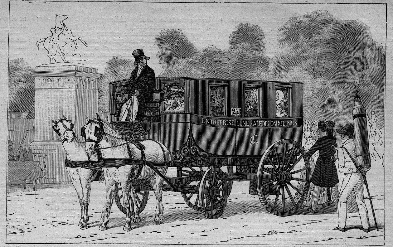 19वीं सदी में लेस ओम्निबस डी पेरिस: कैरोलीन - 1892 से उत्कीर्णन द्वारा अज्ञात कलाकार