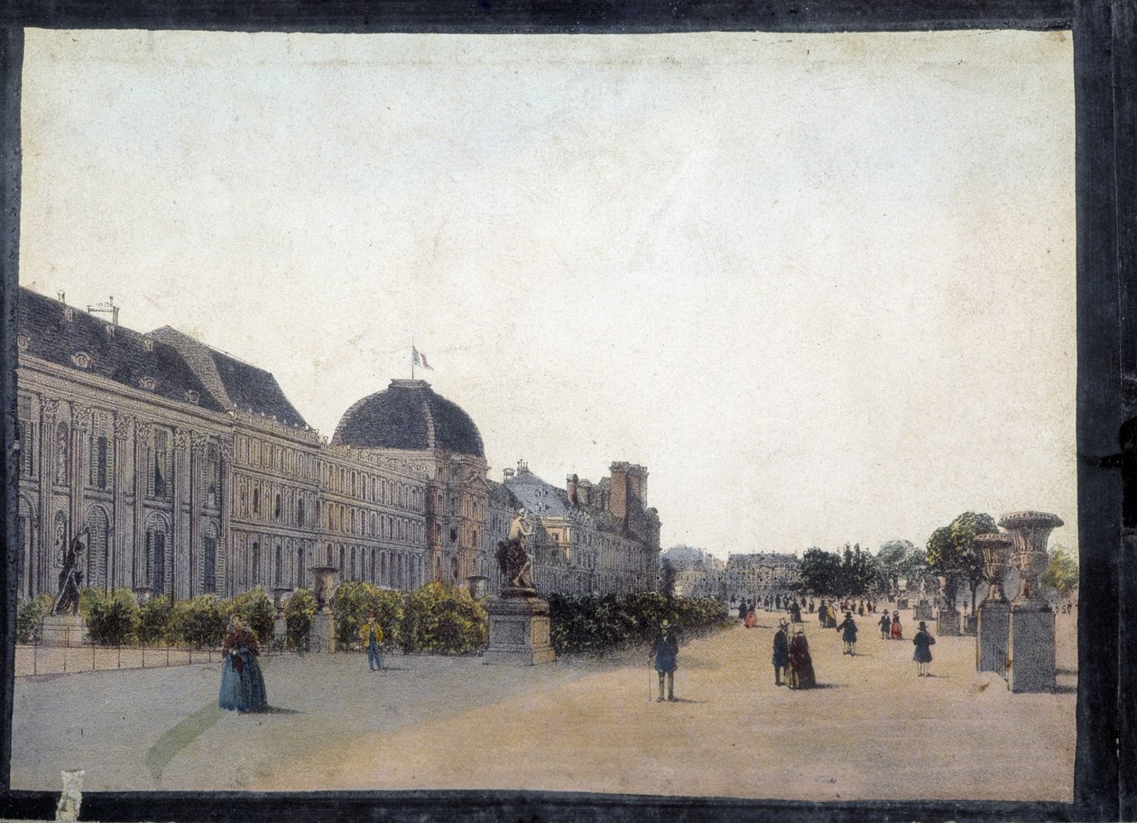 Les Tuileries - "" पैनोप्टिक पॉलोरमा के लिए पेरिस के दृश्य" में", लगभग १८५० द्वारा अज्ञात कलाकार