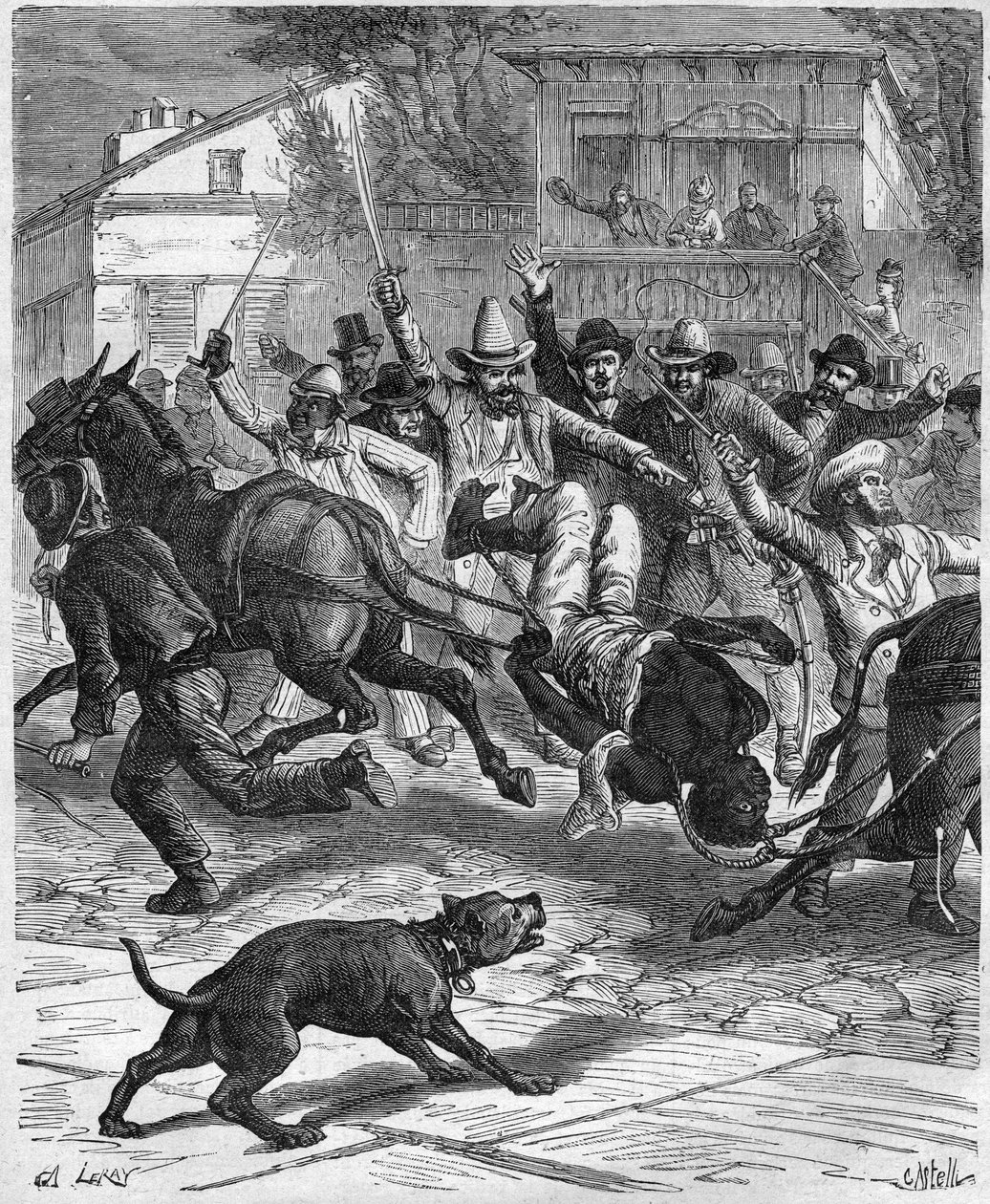 1887 में ओस्सियोला में एक नाई की लिंचिंग - 1887 में संयुक्त राज्य अमेरिका के ओस्सियोला मिसौरी में एक नाई की लिंचिंग द्वारा अज्ञात कलाकार