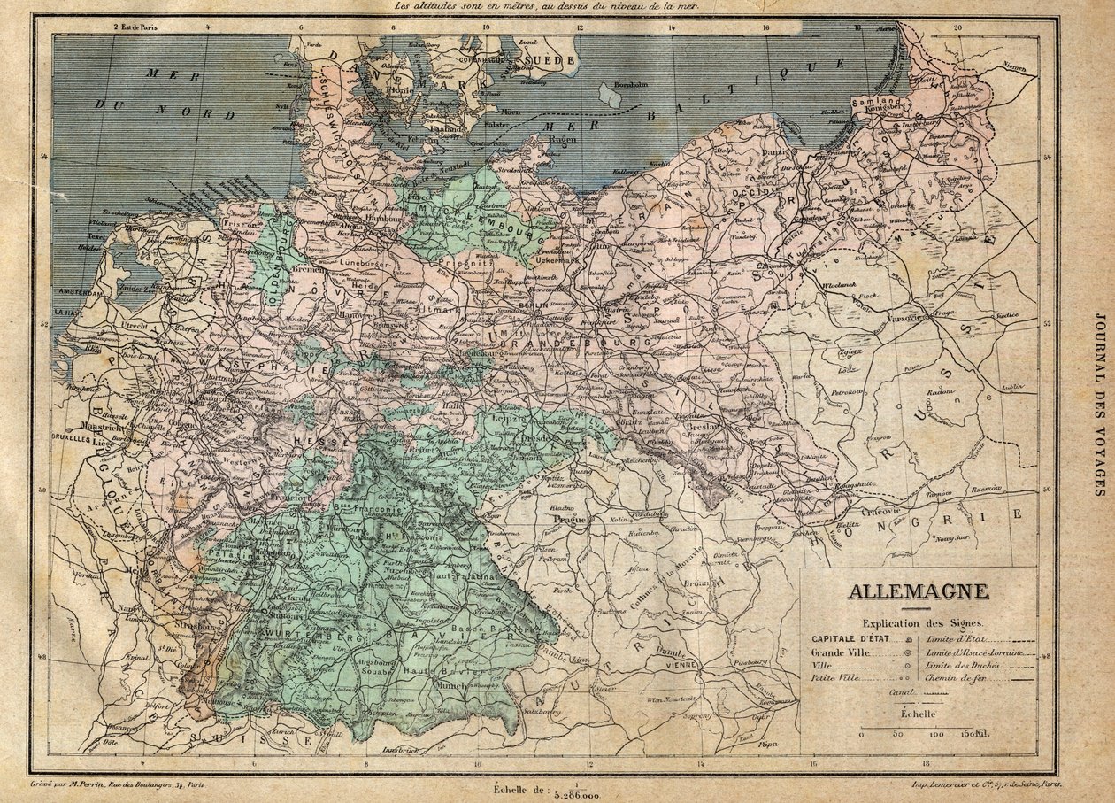 1891 में जर्मनी का नक्शा - 1891 में जर्मनी का नक्शा - द्वारा अज्ञात कलाकार