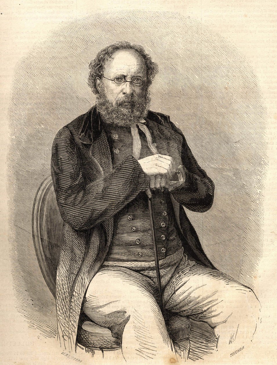 पियरे जोसेफ प्राउडॉन (1809 - 1865)। फ्रांसीसी समाजवादी सिद्धांतकार, अराजकतावाद के अग्रदूत। १८६५ से उत्कीर्णन। बियांचेट्टी संग्रह द्वारा अज्ञात कलाकार