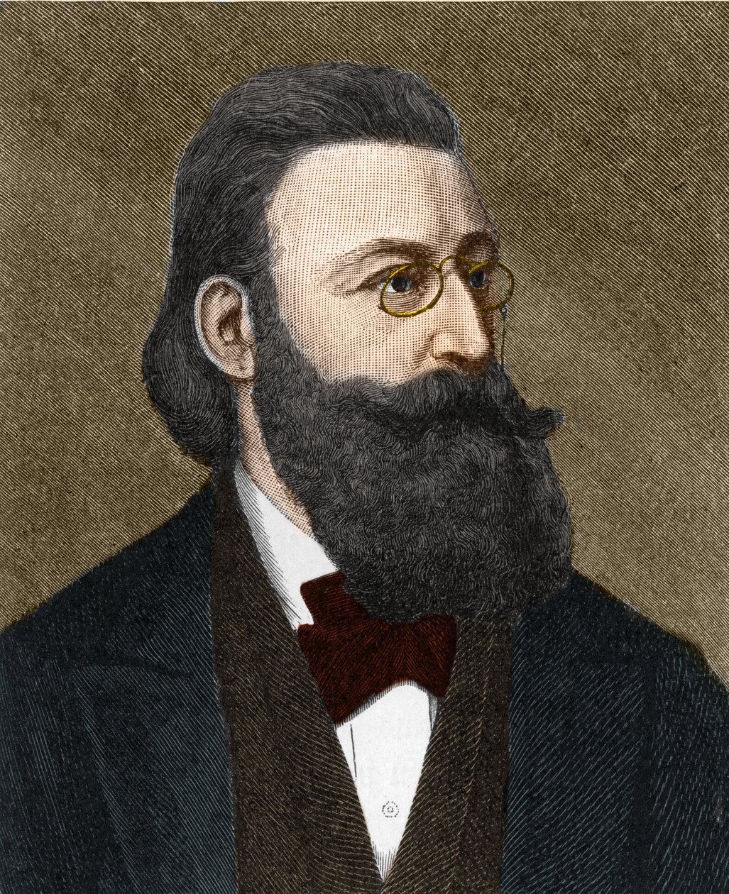 पोर्ट्रेट लुडविग एंजेंग्रुबर (1839-1889), ऑस्ट्रियाई लेखक। द्वारा अज्ञात कलाकार
