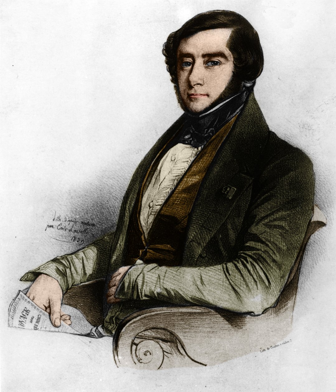 अल्काइड डेसलाइन्स डी'ऑर्बिनी (1802-1857), फ्रांसीसी प्रकृतिवादी का पोर्ट्रेट द्वारा अज्ञात कलाकार